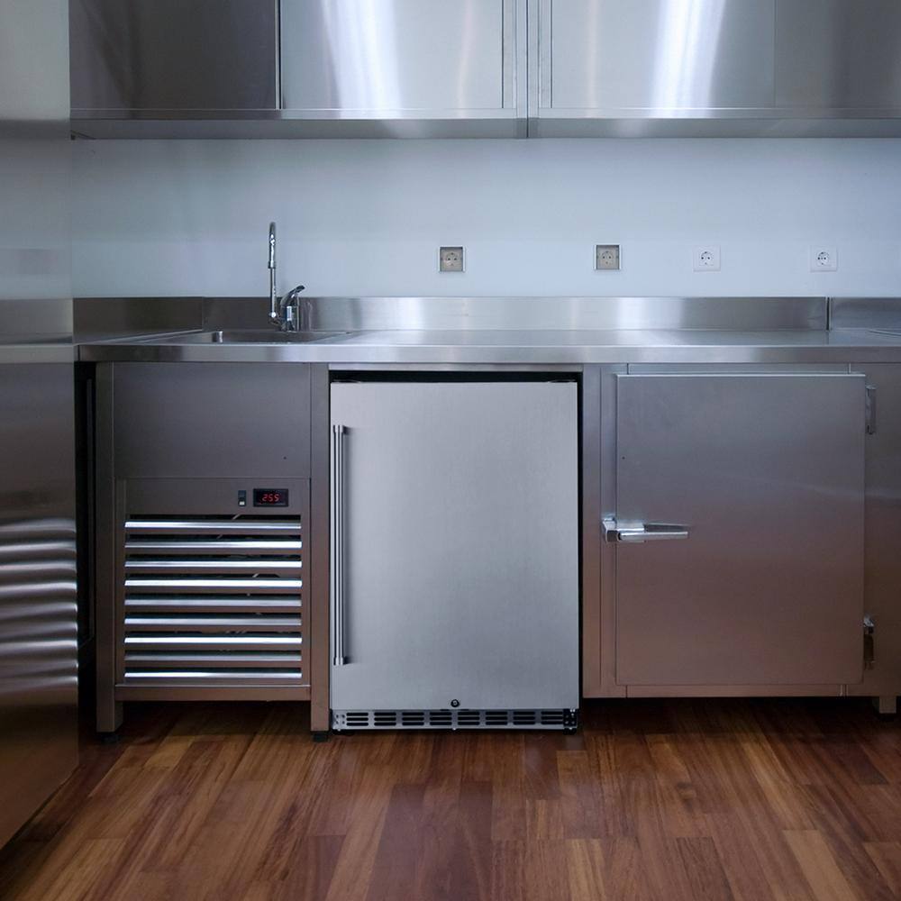 24" Stainless Steel Built-in Beverage Refrigerator with Energy Star