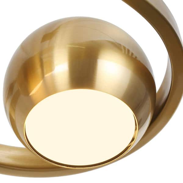 Vintage 29.5 in. 6-Light Brass Gold Island Chandelier,3045K 30-Watt Integrated LED Pendant Light for Dining Room,Kitchen