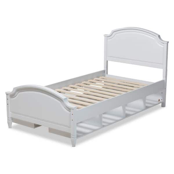 Baxton Studio Elise White Twin Platform Storage Bed 168 10826 HD