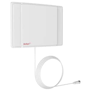 Barkan HDTV Passive Tabletop/ Wall Mounted Flat Indoor Antenna, Full HD, 360° Reception, Easy Assembly, White