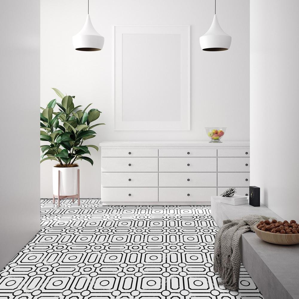 Carrera Pattern 12" x 12" Self-Adhesive Vinyl Floor Tiles