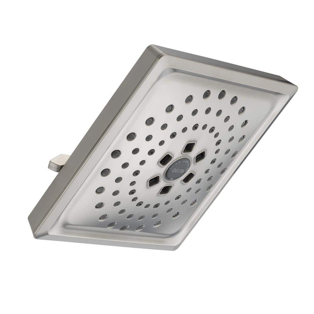 3-Spray Patterns 1.75 GPM 7.63 in. Wall Mount Fixed Shower Head with H2Okinetic in Lumicoat Stainless price history on PriceWatchPro