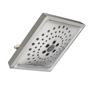 3-Spray Patterns 1.75 GPM 7.63 in. Wall Mount Fixed Shower Head with H2Okinetic in Lumicoat Stainless