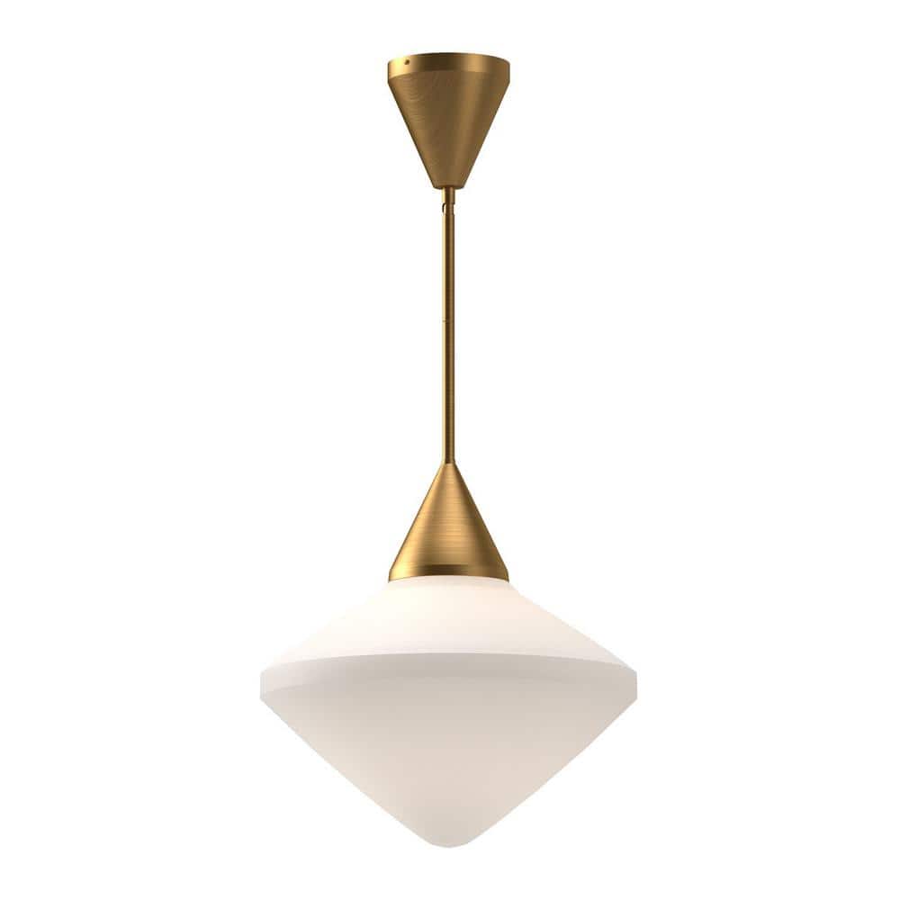 Ingalls 16W Modern Brass Metal Clear Glass Pendant Light