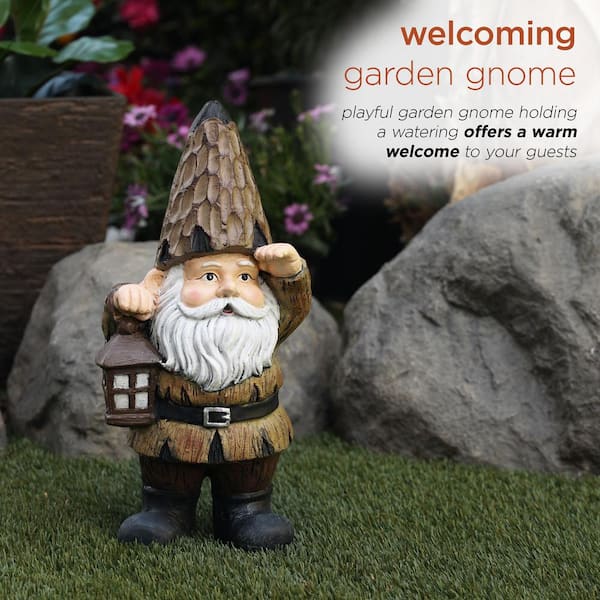 Alpine Corporation 16 in. H Indoor/Outdoor Garden Gnome with