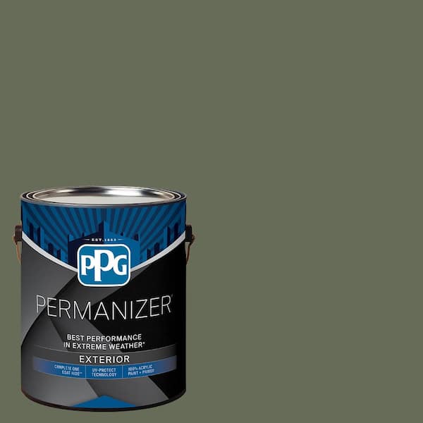 1 gal. PPG1126-7 All About Olive Semi-Gloss Exterior Paint