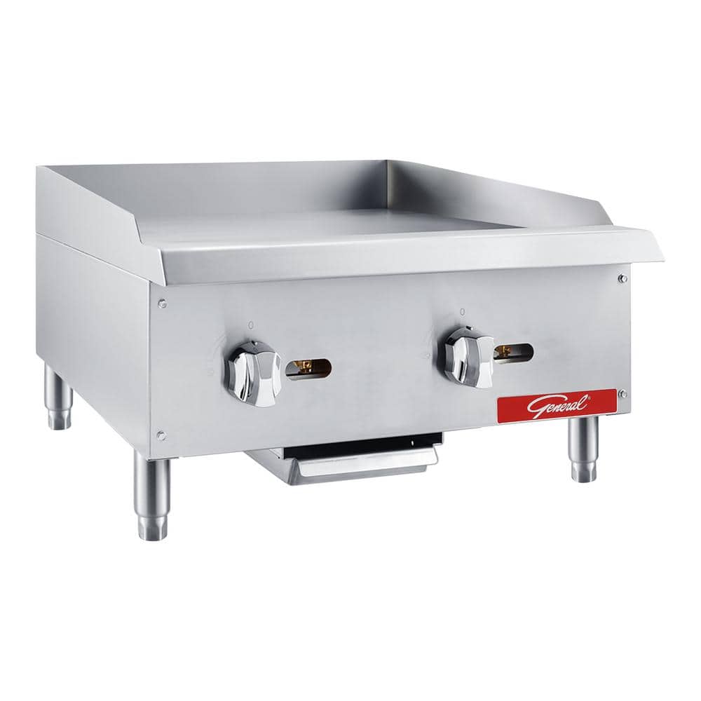 Countertop Gas Griddle, 60,000 BTU&#39;s, 24 in. in Stainless Steel