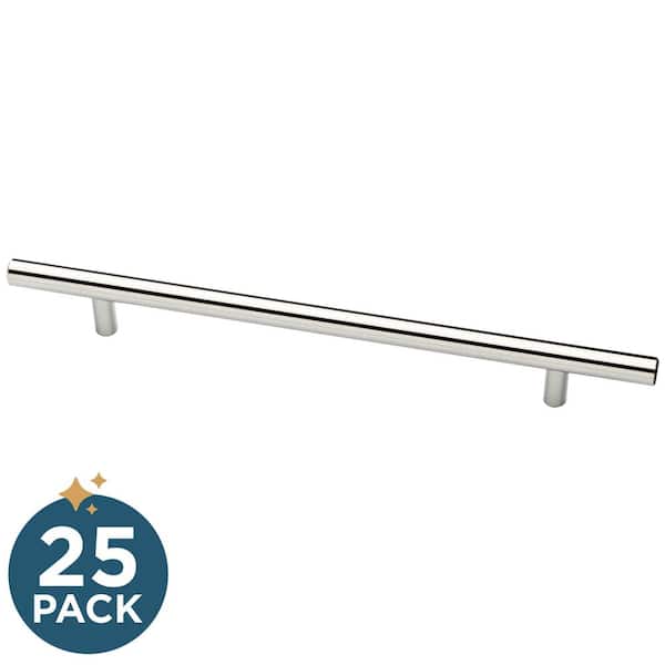 Franklin Brass 25-Pack Solid Bar 7-1/2 in. (190 mm) Modern Cabinet Drawer Pulls in Stainless Steel