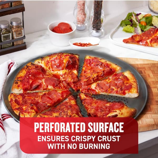 Nordic Ware Natural Aluminum Air Crisp Pizza Pan, 16
