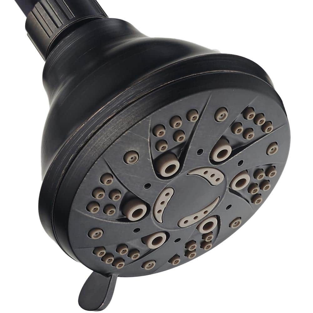 6-Spray 3.5 in. Single Wall Mount Body spray Fixed Adjustable Shower Head i