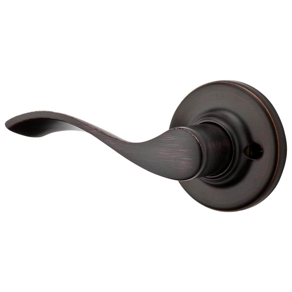 Kwikset Balboa Venetian Bronze Left-Handed Dummy Door Lever with