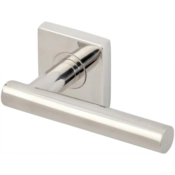 INOX Copenhagen Series Square Stainless Steel Polished Passage Hall/Closet Door Lever with 2-3/8 in. Backset