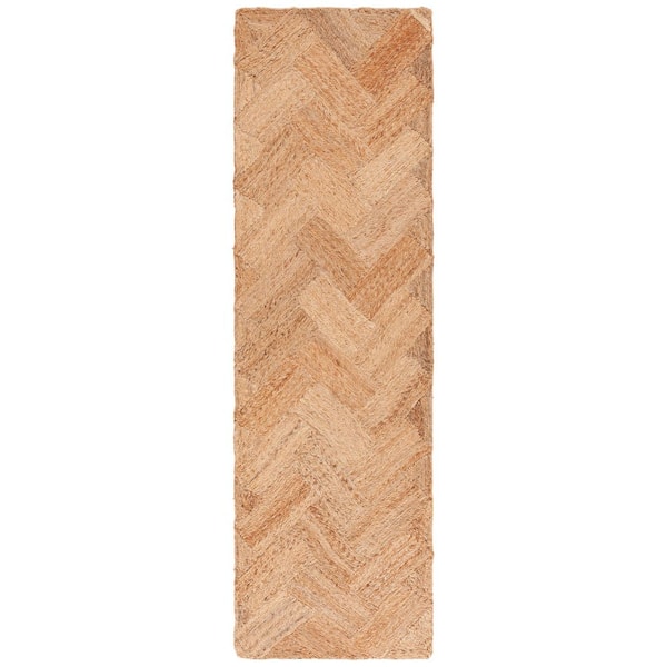 Natural Fiber 2 ft. x 8 ft. Natural Geometric Runner Rug