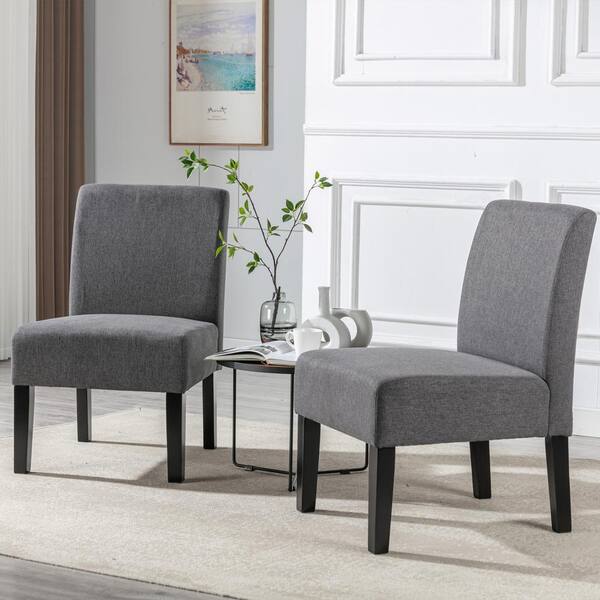 armless gray chair