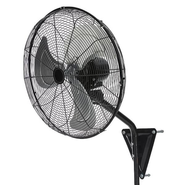 Unbranded 20 in. Wall Mount Fan in Black, 3-Speed ​​7000 CFM, 120° Oscillating, ETL Listed for Garage, Warehouse, Commercial Use