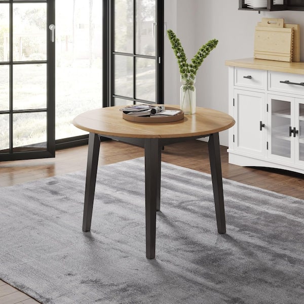 Signature DESIGN BY ASHLEY Gesthaven Casual Natural/Brown Wood 42.38 in 4 Legs Dining Table Seats 4 with 2 Drop Leaves