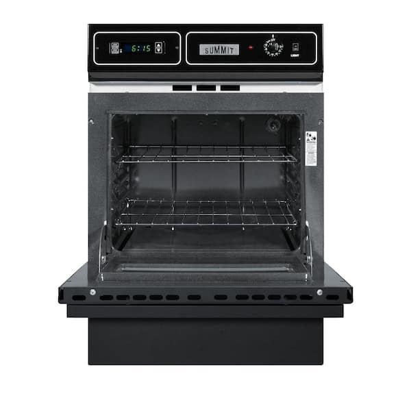 24 in. Single Gas Wall Oven in Black