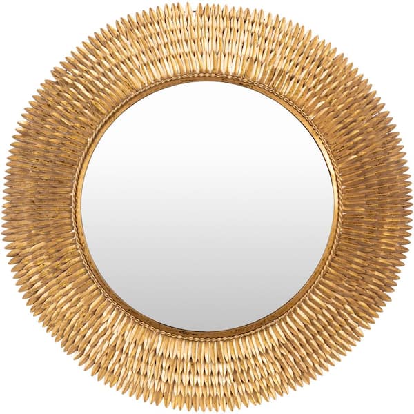 Livabliss Fabian 32 in. W x 32 in. H Gold Framed Decorative Mirror