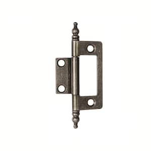 2 in. x 1-5/8 in. Silver Medallion Furniture Barrel Hinge