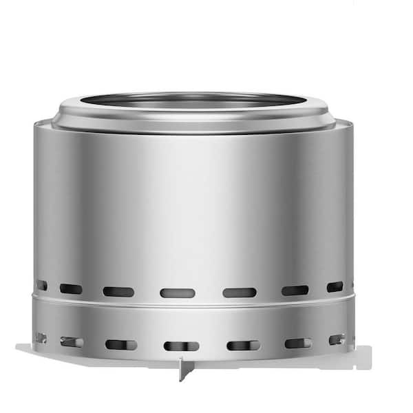 19.5 Inch Outdoor Portable Smokeless Fire Pit, Wood Burning Fireplace, Low Smoke Bonfire for Camping, Patio and Backyard