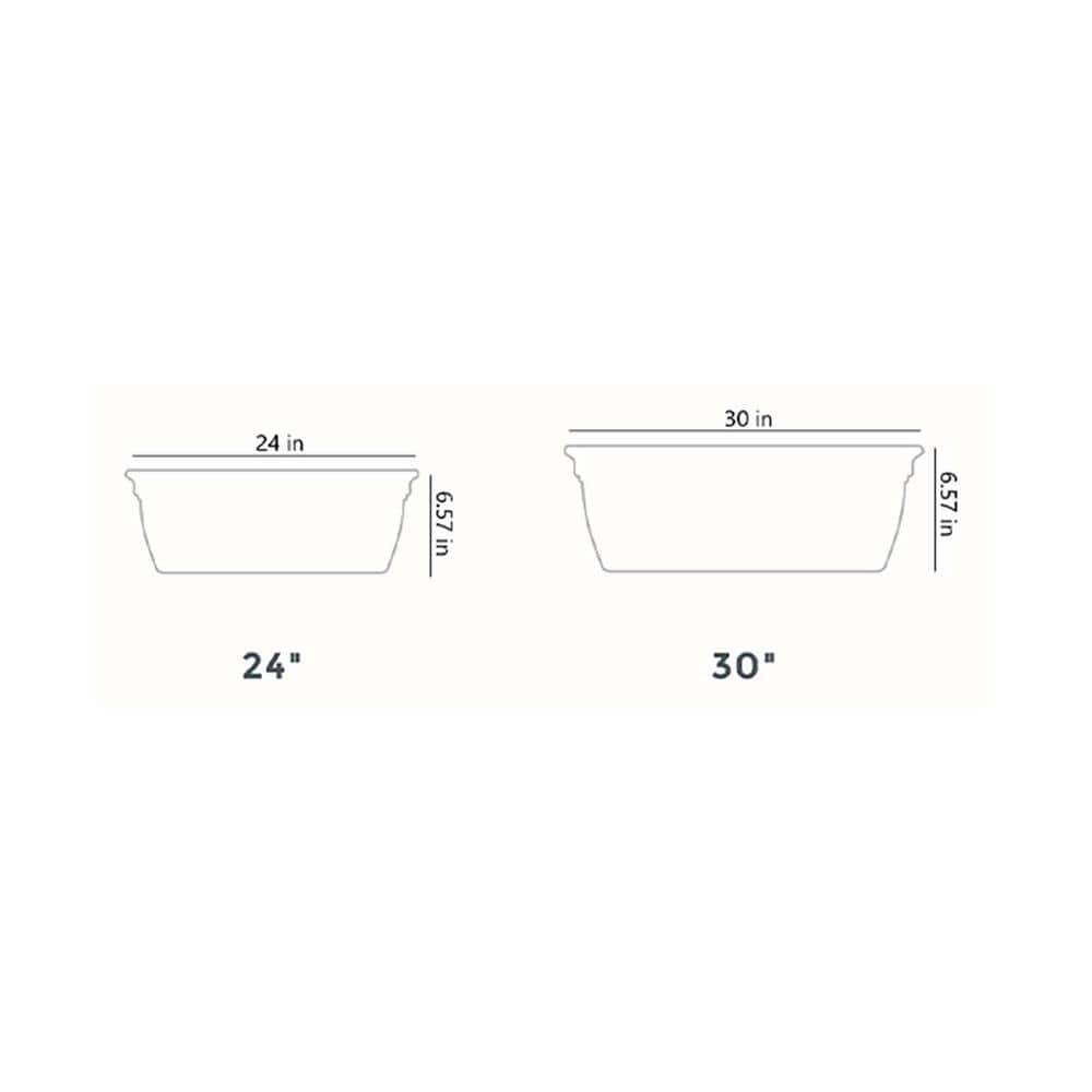 Eclipse 24" White Rectangular Indoor/Outdoor Planter with Removable Saucer