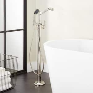 Pendleton Single-Handle Freestanding Tub Faucet with Hand Shower in Polished Nickel