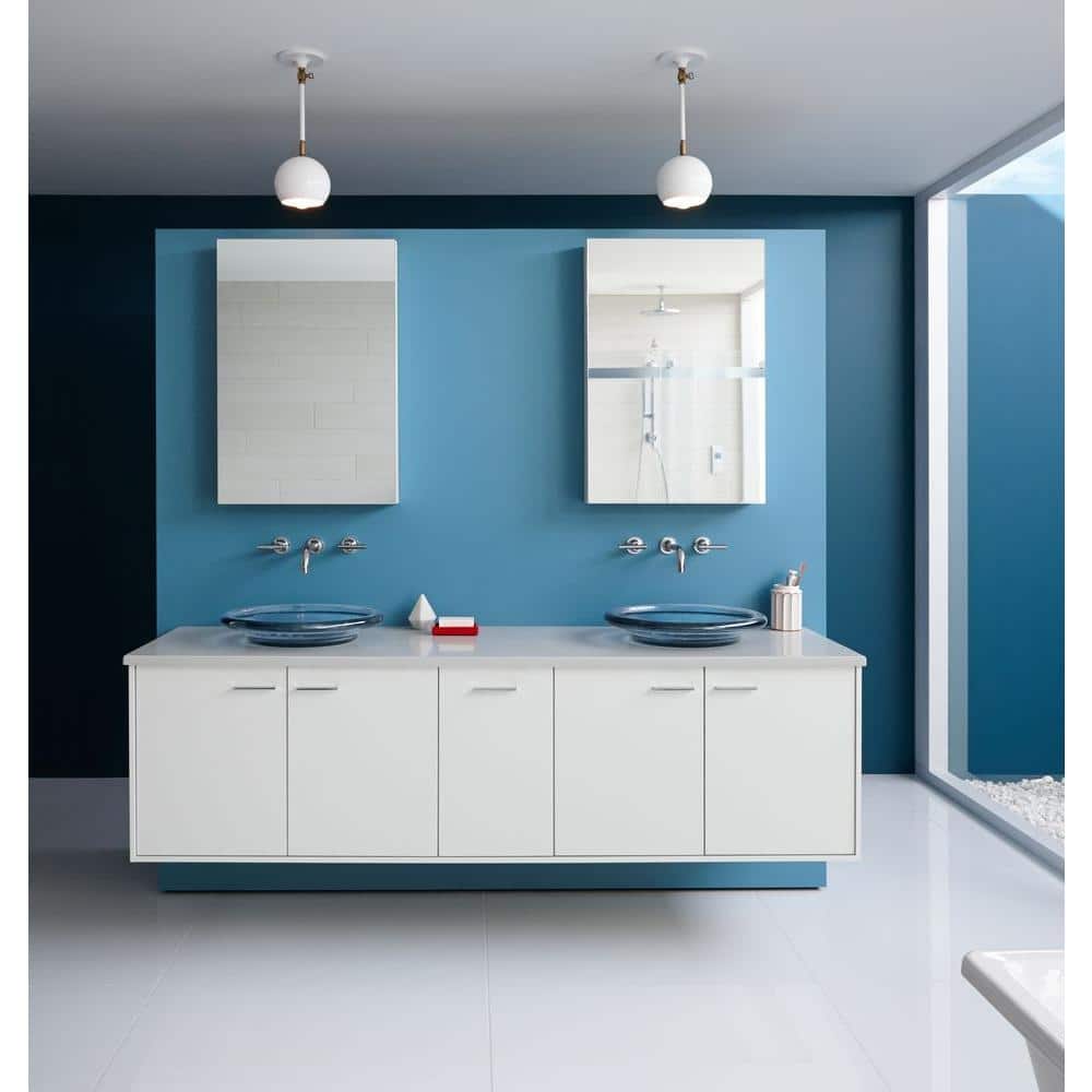 Verdera Sleek 24"x30" Frameless Aluminum Medicine Cabinet with Adjustable Shelves
