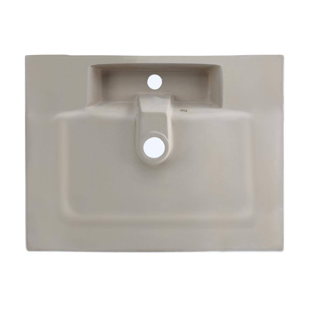 Swiss Madison 24" White Ceramic Vanity Top Bathroom Sink