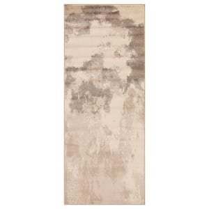 Pixie Grey 2 ft. 6 in. x 10 ft. Modern Color Abstract Indoor Runner Rug