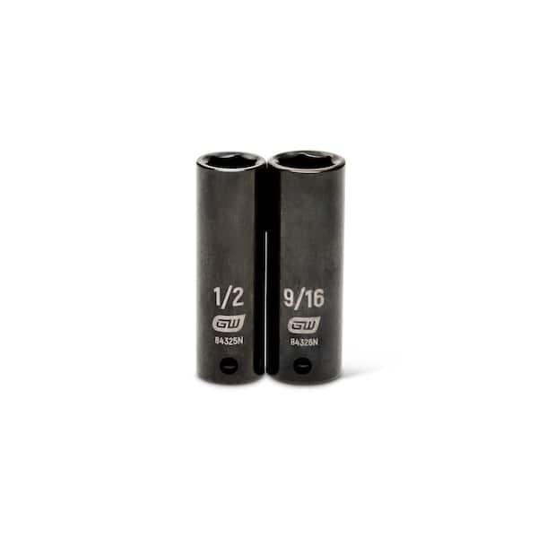 3/8 in. Drive 6-Point SAE Deep Impact Socket Set (2-Piece)