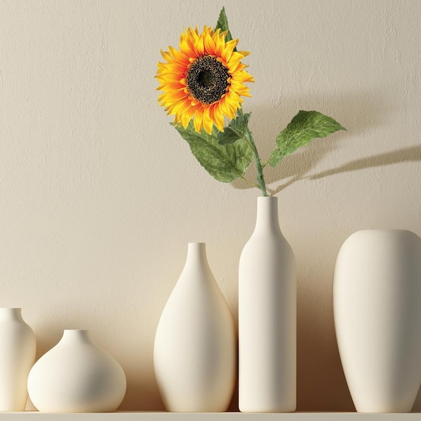 34 in. Yellow Artificial SunFlower Stem