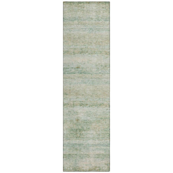 Chantille Machine Washable Indoor/Outdoor Abstract ACN2154 Green 2 ft. 3 in. x 7 ft. 6 in. Runner Rug