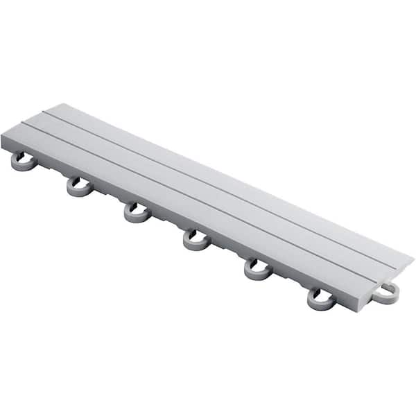 Swisstrax 2.75 in. x 12 in. Pearl Silver Looped Polypropylene Ramp Edging for Diamondtrax Home Modular Flooring (10-Pack)