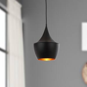 Larson 1-Light Black Empire Island Hanging Pendant Lighting