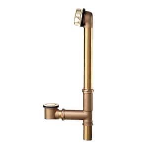Universal Brass Bath Drain in Brushed Nickel