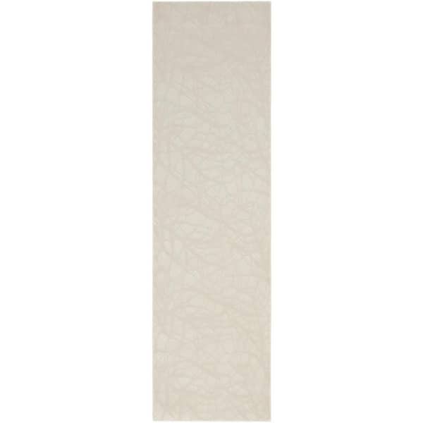 Nourison Desire Beige 2 ft. x 8 ft. Abstract Contemporary Runner Area Rug
