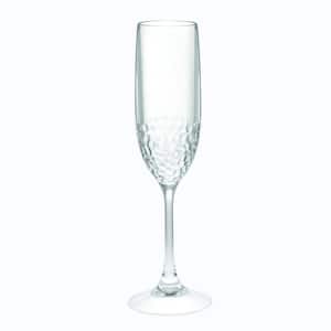 6 oz. Set of 4-Clear Premium Quality Unbreakable Stemmed Acrylic Flutes