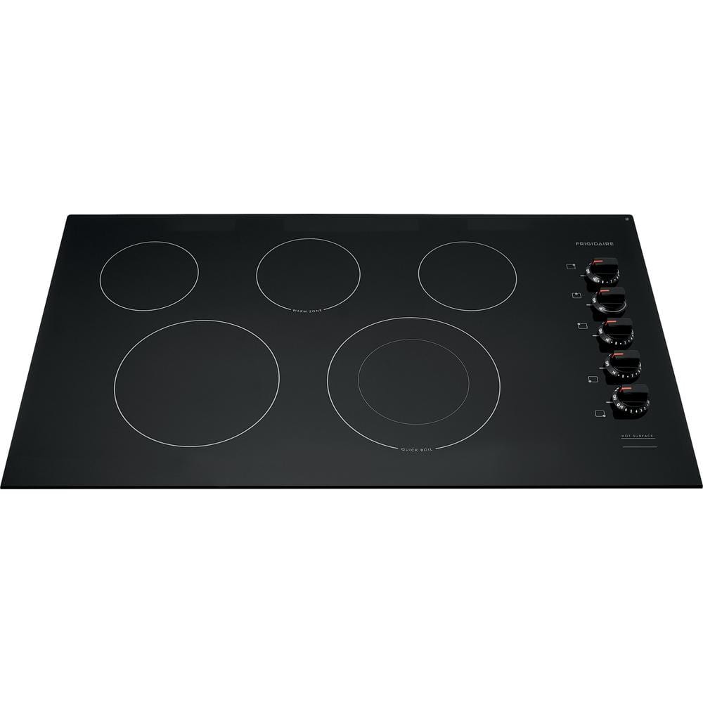 36 in. Radiant Electric Cooktop in Stainless Steel with 5 Elements including Quick Boil Element