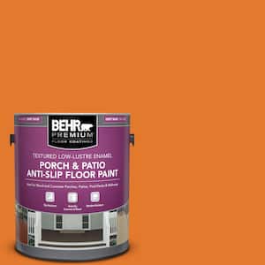 1 gal. #OSHA-3 OSHA SAFETY ORANGE Textured Low-Lustre Enamel Interior/Exterior Porch and Patio Anti-Slip Floor Paint