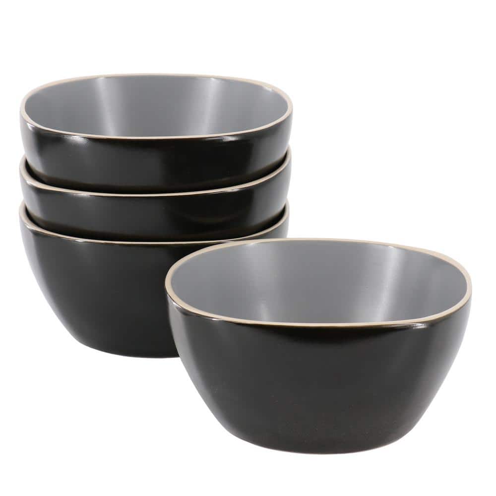 HOMETRENDS Soho Lounge 4 Piece 20fl. oz. 6 Inch Stoneware
