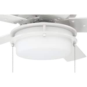 Stonegate 52 in. Indoor White Dual Mount 3-Speed Reversible Motor Finish Ceiling Fan with Light Kit Included