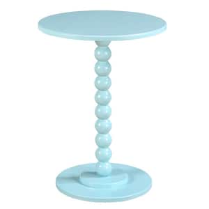 Classic Accents Venetian Islands 17.75 in. W Sea Foam Blue Round MDF Spindle Side Table