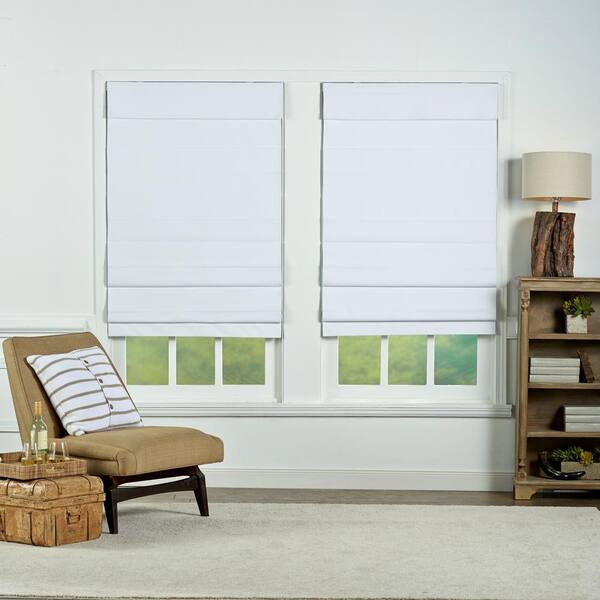 Everyday Celebration Roman Shades For Windows, 100% Blackout Shades, Cordless Pull Down Window Shades, Shades For Indoor Windows, Thermal Insulated Blinds & Shades, (Pearl White) 27" W X 64" H