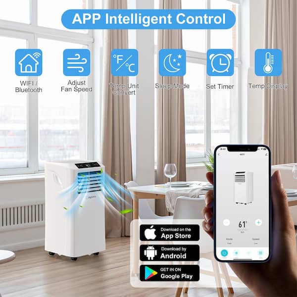 Unbranded - 10,000 BTU Portable Air Conditioners for Room Up to 450 sq. ft. with Dehumidifier, fan, Remote and Wi-Fi