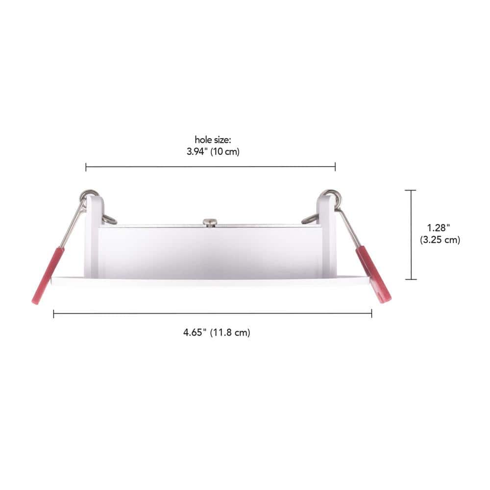 White Adjustable Color Temperature Ultra-Thin LED Recessed Light Kit, 4-Pack