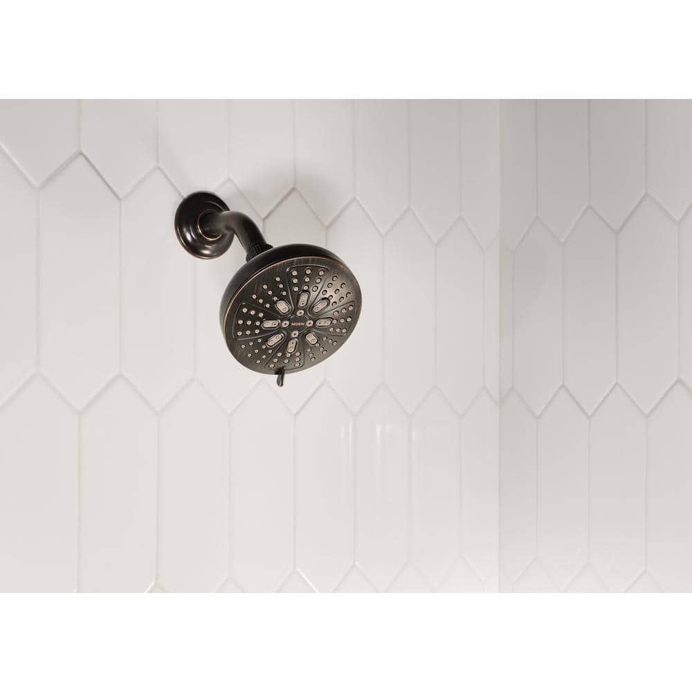 Mediterranean Bronze Wall Mounted Shower Head with 8 Spray Functions