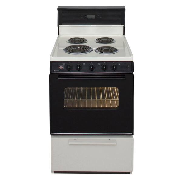 Premier 24 in. 2.97 cu. ft. Freestanding Electric Range in Biscuit