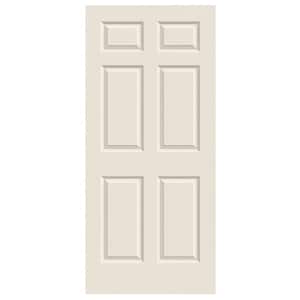 36 in. x 80 in. 6 Panel Colonial Primed Textured Molded Composite Interior Door Slab