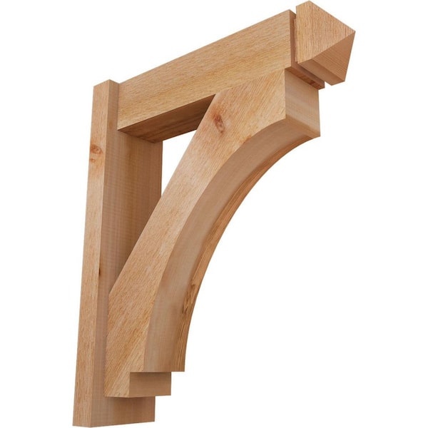 Ekena Millwork 6 in. x 26 in. x 22 in. Imperial Arts and Crafts Rough Sawn Western Red Cedar Outlooker