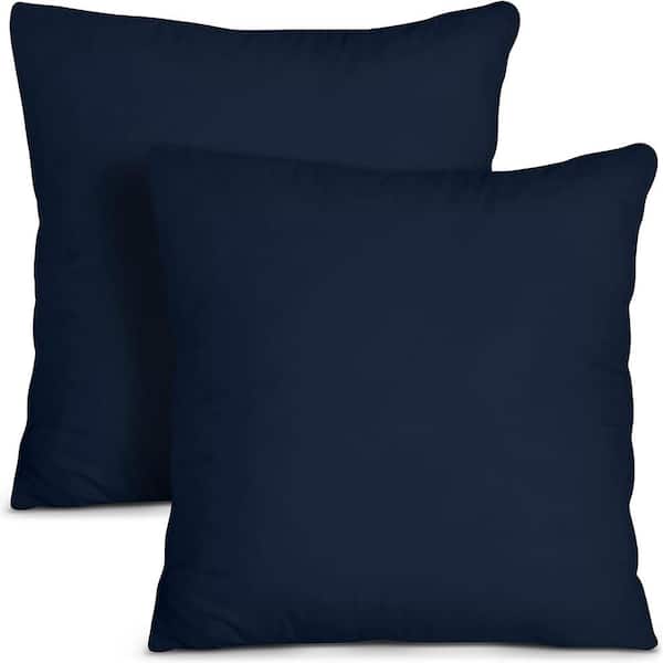 ITOPFOX Pillow 18 in. x 18 in. Sunbrella 2-Piece Deep Seating Outdoor Loveseat Cushion Insert Navy